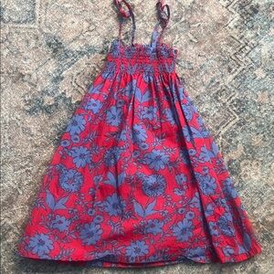 Floral Deep Pink and Blue Sundress